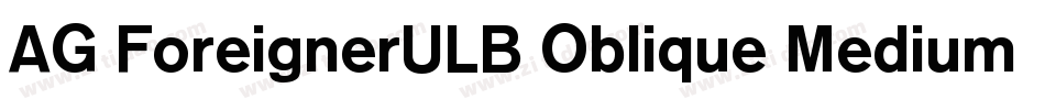 AG ForeignerULB Oblique Medium字体转换